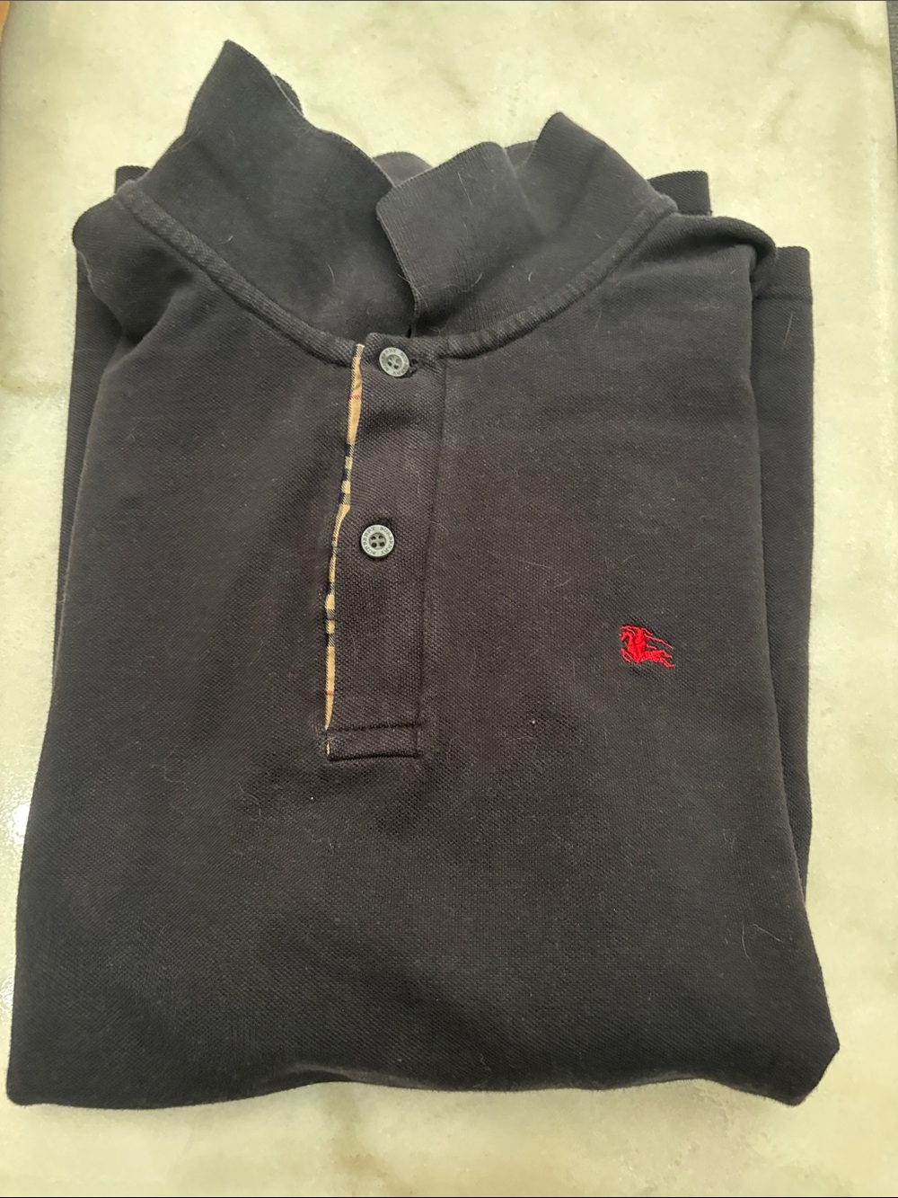 Burberry Men's Navy Blue Polo Shirt